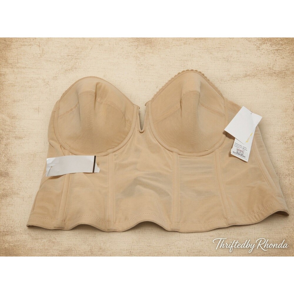 NWT Dominique Longline Strapless Bra Beige Mocha Size 40C